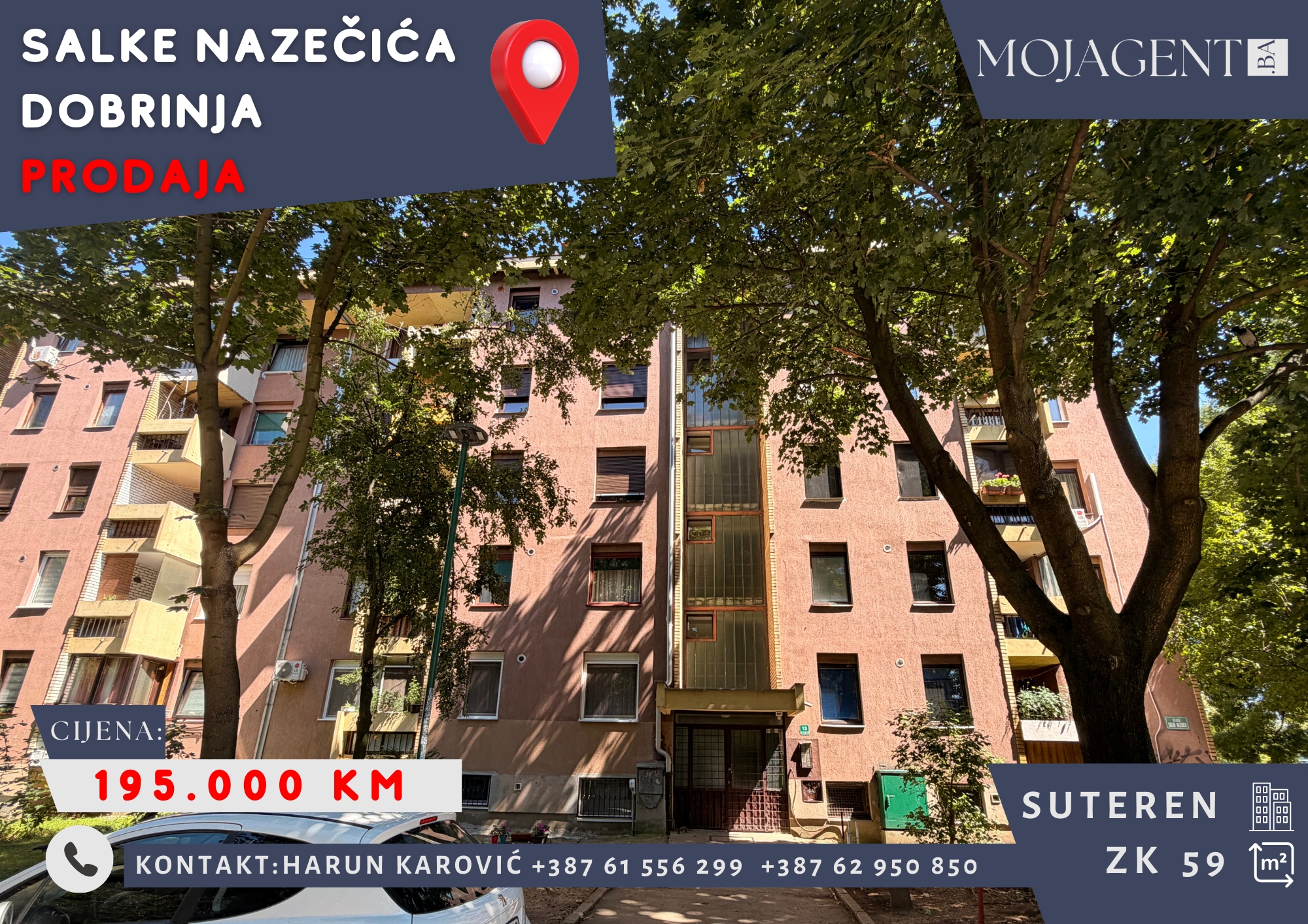 Prodaja adaptiranog stana – Salke Nazečića – Dobrinja – 59 m²