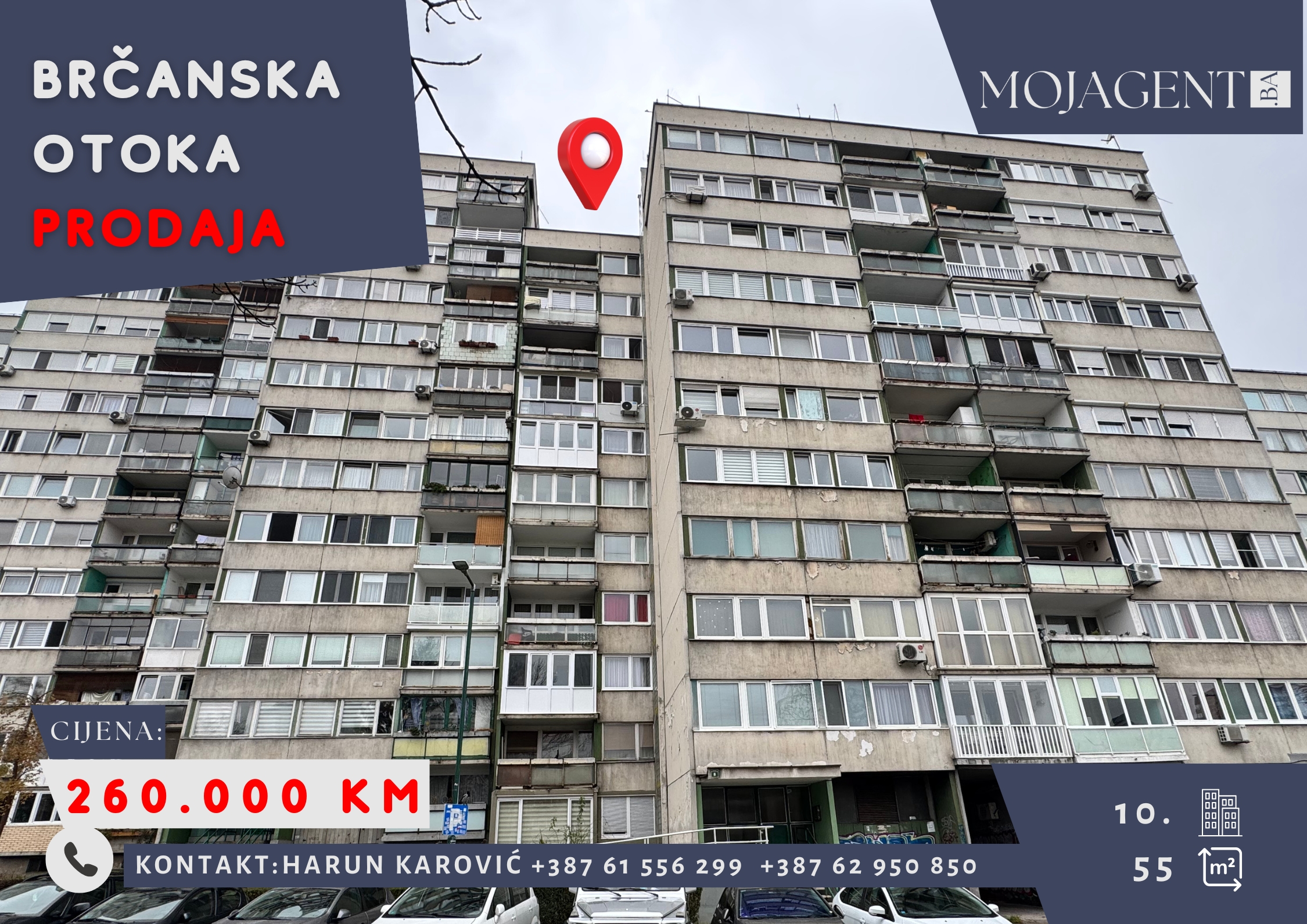 Dvosoban stan 55 m² – Brcanska – Otoka