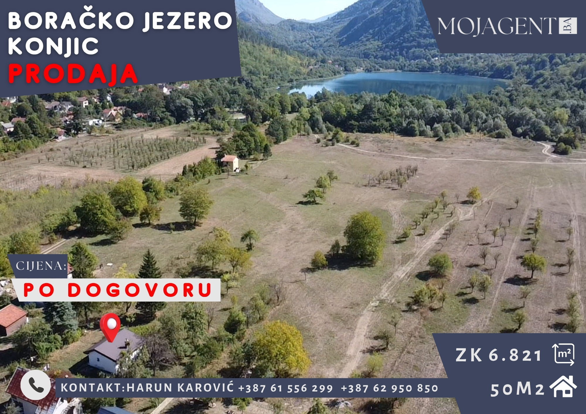 Prodaja vikendice i zemljišta – Boračko jezero – Konjic