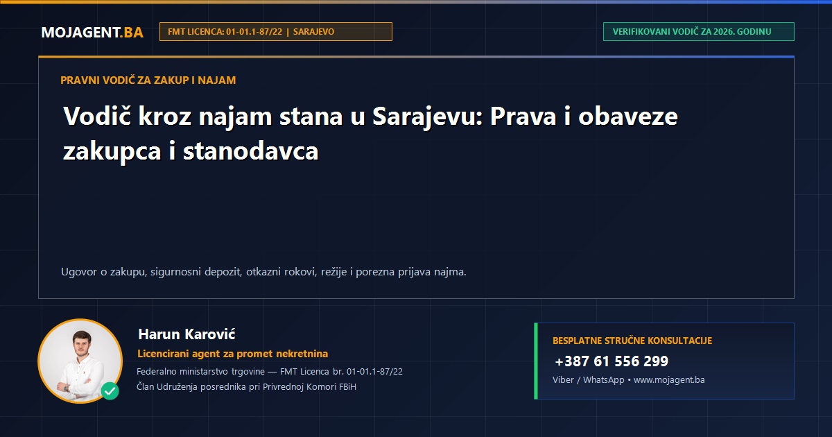 Vodič kroz najam stana u Sarajevu: Prava i obaveze zakupca i stanodavca